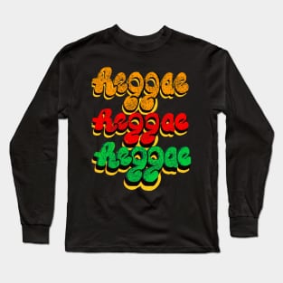 Vintage retro Reggae Rasta Jamaican Jamaica for music lovers Long Sleeve T-Shirt